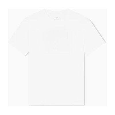 Giorgio Armani herr kortärmad ton på ton logo rund krage t-shirt off white M, Vit, M Giorgio Armani herr kortärmad ton på ton logo rund krage t-shirt off white M, Vit, M