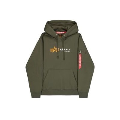 Alpha Industries herr Alpha etikett hoodie Tröja med huva Alpha Industries herr Alpha etikett hoodie Tröja med huva