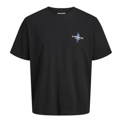 JACK & JONES Jjcorals Tee Ss Crew Neck, svart, XL JACK & JONES Jjcorals Tee Ss Crew Neck, svart, XL