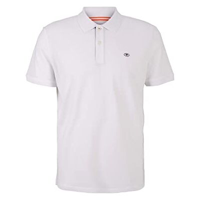 TOM TAILOR Herr Basic Piqué pikétröja 1027713, 20000 White, 3XL TOM TAILOR Herr Basic Piqué pikétröja 1027713, 20000 White, 3XL