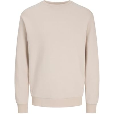 JACK & JONES Jjebradley Sweat Crew Noos sweatshirt, Moonbeam, XL JACK & JONES Jjebradley Sweat Crew Noos sweatshirt, Moonbeam, XL