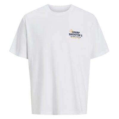 JACK & JONES Jorbigwig Tee Ss Crew Neck Tg, Ljus vit, S JACK & JONES Jorbigwig Tee Ss Crew Neck Tg, Ljus vit, S