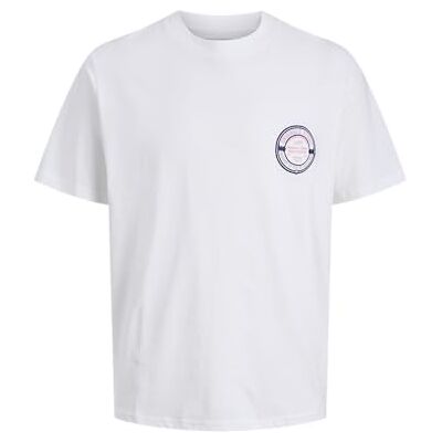 JACK & JONES Joryork bröstte Ss Crew Neck, Ljus vit, L JACK & JONES Joryork bröstte Ss Crew Neck, Ljus vit, L