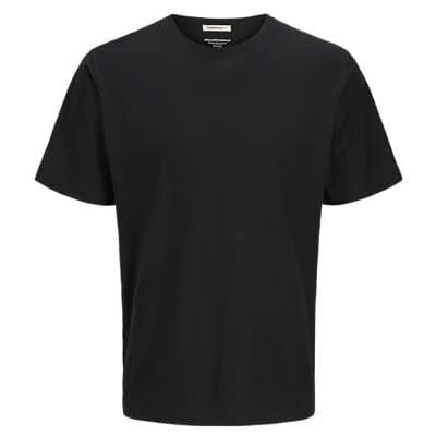JACK & JONES Jorcanggu sommar Blank Tee Ss Crew Neck, svart, M JACK & JONES Jorcanggu sommar Blank Tee Ss Crew Neck, svart, M