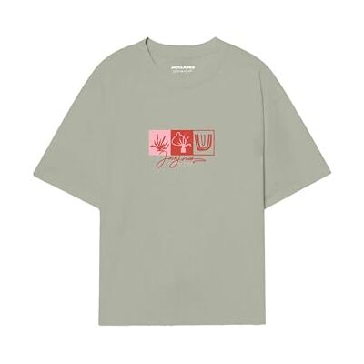 JACK & JONES Jorcanggu Front Tee Ss Crew Neck FST, Celadon Tint, M JACK & JONES Jorcanggu Front Tee Ss Crew Neck FST, Celadon Tint, M