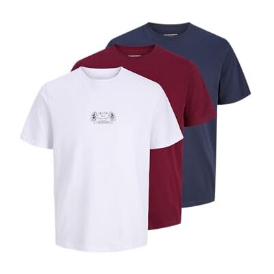 JACK & JONES Jorretro Tee Ss Crew Neck SMU 3 Pk Mp, Ljus vit, XS JACK & JONES Jorretro Tee Ss Crew Neck SMU 3 Pk Mp, Ljus vit, XS