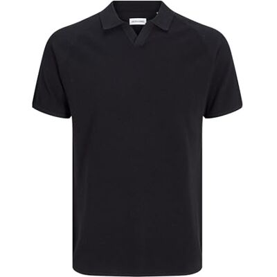 JACK & JONES Jjhill Knit delad hals, svart, XL JACK & JONES Jjhill Knit delad hals, svart, XL