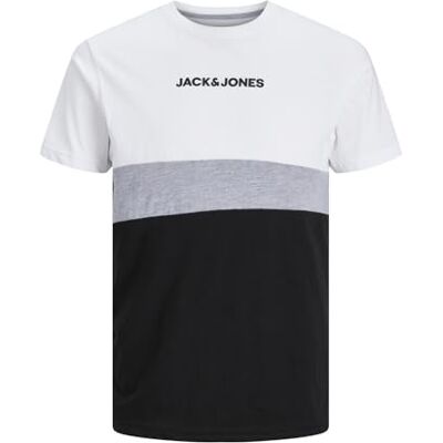 JACK & JONES Bestseller A/S Herr JJEREID Blocking Tee SS NOOS t-shirt, vit, S, Vit, S JACK & JONES Bestseller A/S Herr JJEREID Blocking Tee SS NOOS t-shirt, vit, S, Vit, S