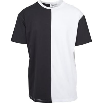 Urban Classics Herr oversize Harlequin Tee, Blk/vit, M plus size Urban Classics Herr oversize Harlequin Tee, Blk/vit, M plus size