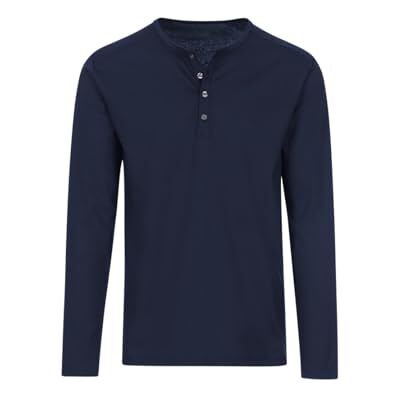 Trigema långärmad tröja med knappslå, blå, 4XL Trigema långärmad tröja med knappslå, blå, 4XL