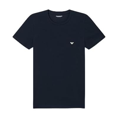 Giorgio Armani Blanka logotypband för män t-shirt med rund hals blå L Giorgio Armani Blanka logotypband för män t-shirt med rund hals blå L