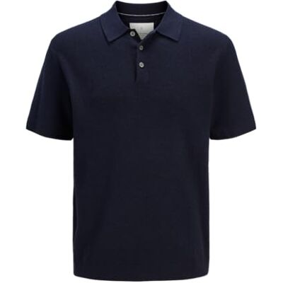JACK & JONES Jprcccooper Knit Polo Ss Pls, natthimmel, 5XL JACK & JONES Jprcccooper Knit Polo Ss Pls, natthimmel, 5XL