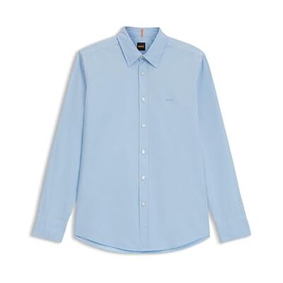Boss Herr Relegant 6 normal passform skjorta i bomull poplin, Öppen Blue460, XL Boss Herr Relegant 6 normal passform skjorta i bomull poplin, Öppen Blue460, XL
