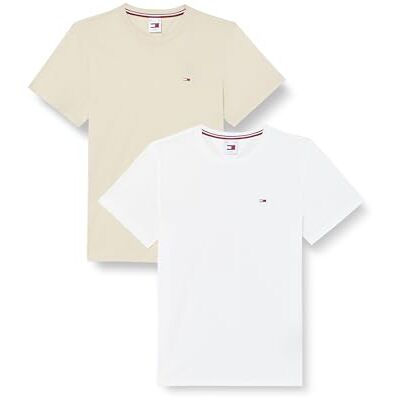 Tommy Jeans herr TJM XSLIM 2PACK Jersey TEE EXT S/S t-shirt, tidningspapper/vit, XS, Tidningspapp/vit, XS Tommy Jeans herr TJM XSLIM 2PACK Jersey TEE EXT S/S t-shirt, tidningspapper/vit, XS, Tidningspapp/vit, XS