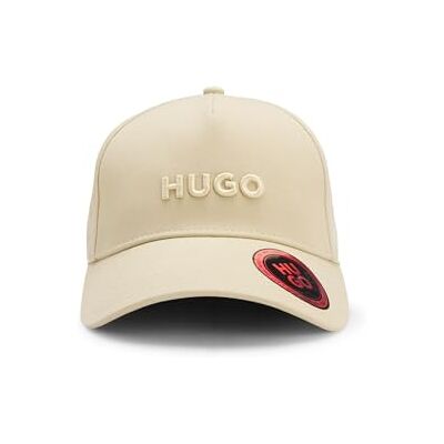 HUGO Judisk keps för män av bomull twill med logotyp, 269 medium beige, one size HUGO Judisk keps för män av bomull twill med logotyp, 269 medium beige, one size