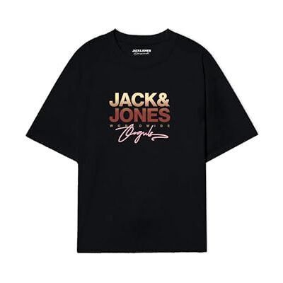 JACK & JONES Jorcanggu Tee Ss Crew Neck FST, svart, M JACK & JONES Jorcanggu Tee Ss Crew Neck FST, svart, M