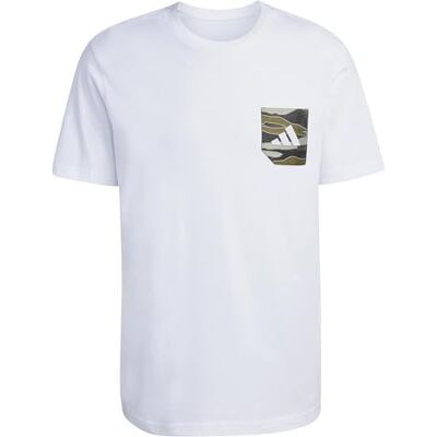 adidas Mezczyzni CAMO WOVEN POCKET GRAPHIC T-SHIRT, white, M adidas Mezczyzni CAMO WOVEN POCKET GRAPHIC T-SHIRT, white, M