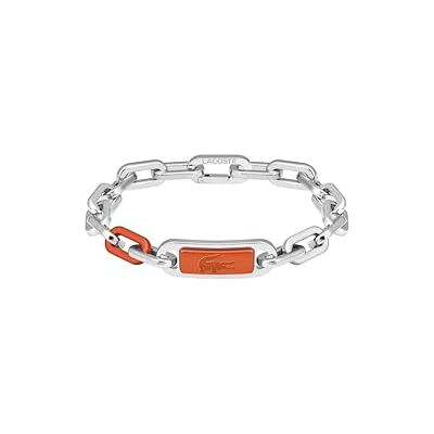 Lacoste herr CREW Collection kedjearmband i rostfritt stål med en graverad plack 2040369, En storlek, Rostfritt stål, Ingen ädelsten Lacoste herr CREW Collection kedjearmband i rostfritt stål med en graverad plack 2040369, En storlek, Rostfritt stål, Ingen ädelsten