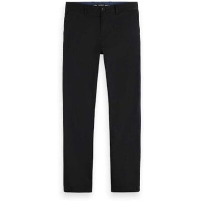 Scotch & Soda Core-Stuart Regular Slim Fit Stretch Cotton Chino Byxor, Svart 0008, 30W / 32L Scotch & Soda Core-Stuart Regular Slim Fit Stretch Cotton Chino Byxor, Svart 0008, 30W / 32L