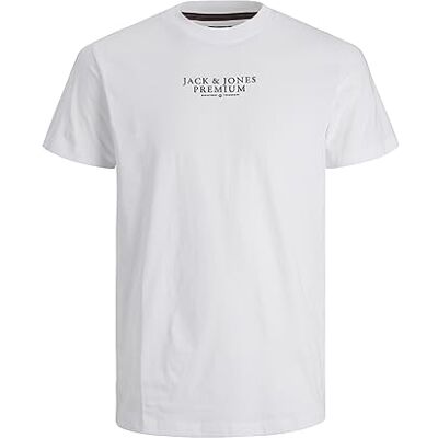 JACK & JONES Herr Jprbluarki Ss Tee Crew Neck Noos T-shirt, Vit, L JACK & JONES Herr Jprbluarki Ss Tee Crew Neck Noos T-shirt, Vit, L