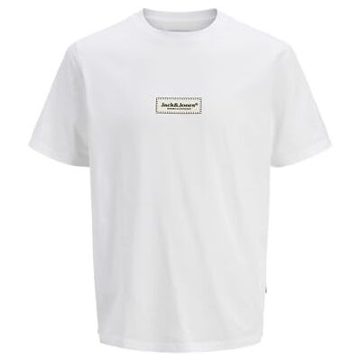 JACK & JONES Jorsplit Fakestitch branding Tee S Pls, Ljus vit, 5XL JACK & JONES Jorsplit Fakestitch branding Tee S Pls, Ljus vit, 5XL