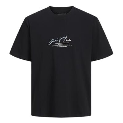JACK & JONES Jormanchester Script Tee Ss Crew Neck, svart, M JACK & JONES Jormanchester Script Tee Ss Crew Neck, svart, M