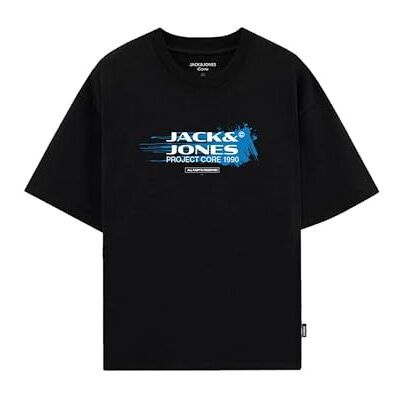 JACK & JONES Jcocondor Tee Ss Crew Neck FST, svart, M JACK & JONES Jcocondor Tee Ss Crew Neck FST, svart, M