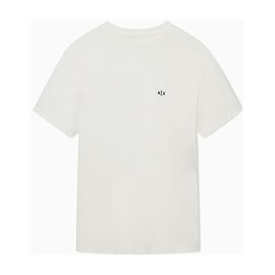 Giorgio Armani Men's Essential, kortärmad side monogram logo t-shirt, off white, XXL, Vit, XXL Giorgio Armani Men's Essential, kortärmad side monogram logo t-shirt, off white, XXL, Vit, XXL
