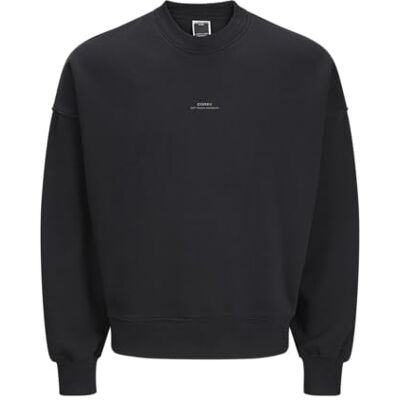 JACK & JONES JACK&JONES JCOTERRAIN Print Sweat Crew Neck, svart, M JACK & JONES JACK&JONES JCOTERRAIN Print Sweat Crew Neck, svart, M