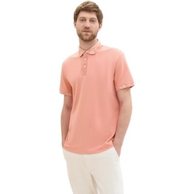 TOM TAILOR pikétröja för män, 12642 – Hazy Korallros, XL TOM TAILOR pikétröja för män, 12642 – Hazy Korallros, XL