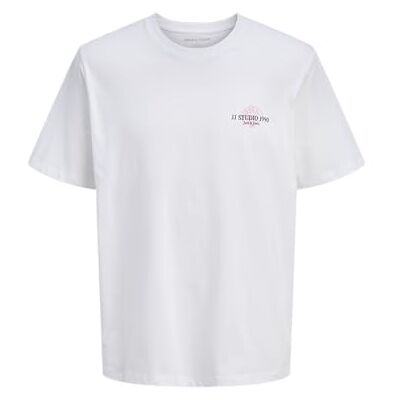 JACK & JONES Jjcorals Tee Ss Crew Neck, Ljus vit, XL JACK & JONES Jjcorals Tee Ss Crew Neck, Ljus vit, XL