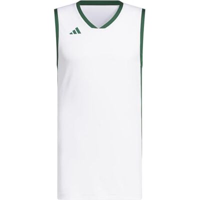 adidas herr Mens Pulse Speed Bball Jersey Shirt, white/team dark green, M adidas herr Mens Pulse Speed Bball Jersey Shirt, white/team dark green, M