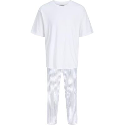 JACK & JONES Jacflorence Ss Tee och byxor set W, Ljus vit, XL JACK & JONES Jacflorence Ss Tee och byxor set W, Ljus vit, XL