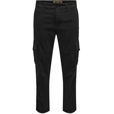 Only & Sons ONSDEAN Life TAP Cargo 0032 byxa NOOS byxor, svart, 29/34, svart, 29W / 34L Only & Sons ONSDEAN Life TAP Cargo 0032 byxa NOOS byxor, svart, 29/34, svart, 29W / 34L