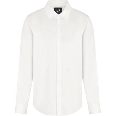 Giorgio Armani Men's Icon, broderad ton på ton monogram-logotyp, skjorta, off white, S, Vit, S Giorgio Armani Men's Icon, broderad ton på ton monogram-logotyp, skjorta, off white, S, Vit, S