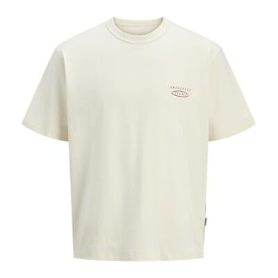 JACK & JONES Jorgramercy Monoback Tee Ss Crew Neck, Antik vit, L JACK & JONES Jorgramercy Monoback Tee Ss Crew Neck, Antik vit, L