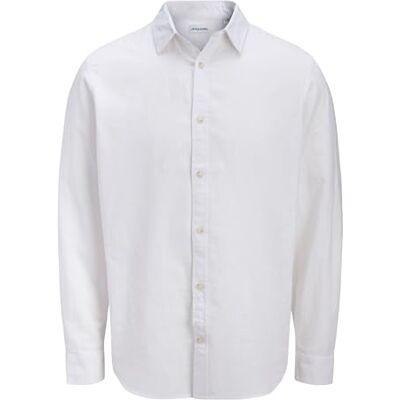 JACK & JONES Shirt Jjesummer linneblandning T-shirt L/S Sn, vit, XS herr, Vit, XS JACK & JONES Shirt Jjesummer linneblandning T-shirt L/S Sn, vit, XS herr, Vit, XS