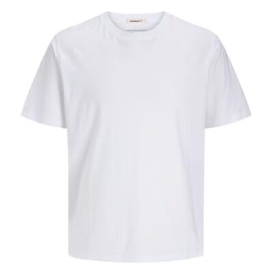 JACK & JONES Jorcanggu sommar Blank Tee Ss Crew Neck, Ljus vit, M JACK & JONES Jorcanggu sommar Blank Tee Ss Crew Neck, Ljus vit, M