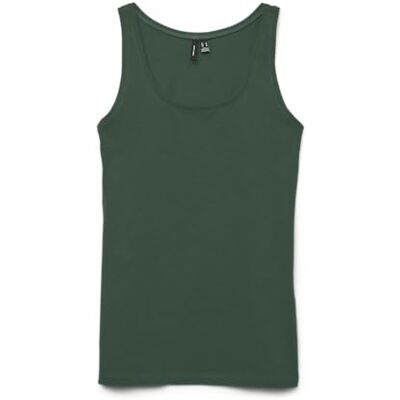 VERO MODA Vmlulu Long Tank Top JRS Ga Noos, Mörkgrön, XL VERO MODA Vmlulu Long Tank Top JRS Ga Noos, Mörkgrön, XL