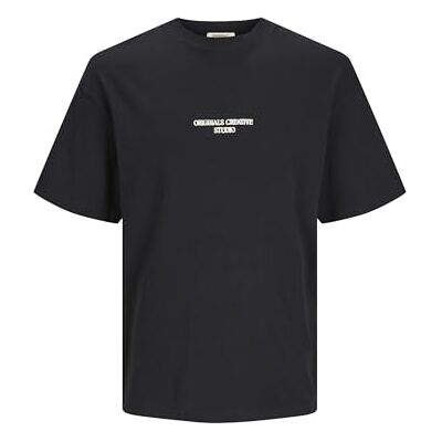JACK & JONES Herr rund hals t-shirt JORNOTO Graphic Back – Relaxed Fit S–XXL, svart, S JACK & JONES Herr rund hals t-shirt JORNOTO Graphic Back – Relaxed Fit S–XXL, svart, S