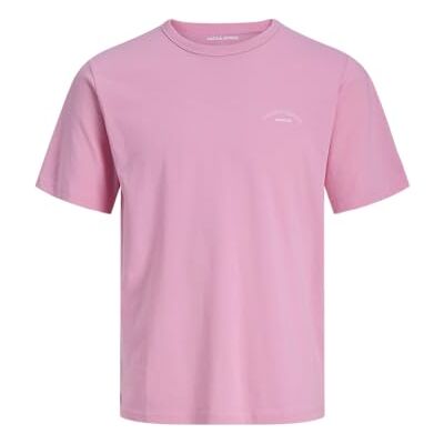 JACK & JONES Jjcollegelogotyp Tee Ss Crew Neck, Prisma rosa, XL JACK & JONES Jjcollegelogotyp Tee Ss Crew Neck, Prisma rosa, XL