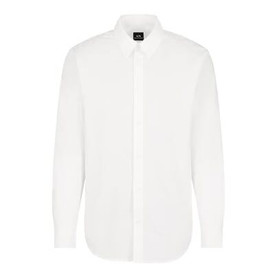 Giorgio Armani The Grid, All Over Tonal-logo skjorta, Vit, XS Giorgio Armani The Grid, All Over Tonal-logo skjorta, Vit, XS