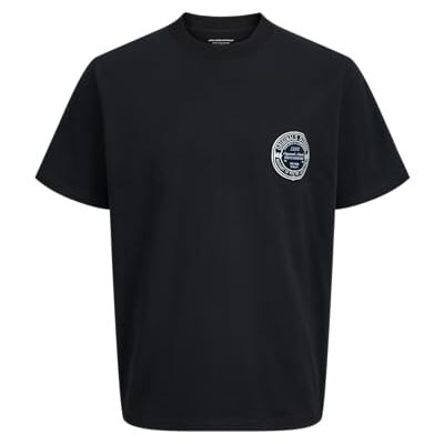 JACK & JONES Joryork bröstte Ss Crew Neck, svart, L JACK & JONES Joryork bröstte Ss Crew Neck, svart, L