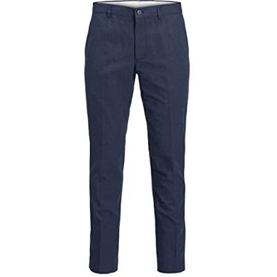 JACK & JONES Byxor för män smal passform, mörk marinblå, 48 SE JACK & JONES Byxor för män smal passform, mörk marinblå, 48 SE