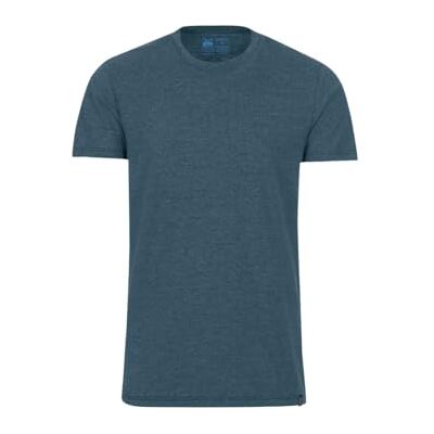 Trigema Slim Fit T-shirt för män av deluxe bomull, Jeans-melerad, M Trigema Slim Fit T-shirt för män av deluxe bomull, Jeans-melerad, M