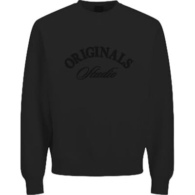 JACK & JONES Jorbleecker branding Sweat Crew Bf, svart, M JACK & JONES Jorbleecker branding Sweat Crew Bf, svart, M