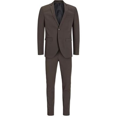 JACK & JONES Jprfranco Suit Noos kostym för män, Mulch/passform: supersmal passform, 46 JACK & JONES Jprfranco Suit Noos kostym för män, Mulch/passform: supersmal passform, 46