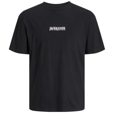 JACK & JONES JORLAFAYETTE EMB Tee SS Crew Neck, Svart/detalj: jj, S JACK & JONES JORLAFAYETTE EMB Tee SS Crew Neck, Svart/detalj: jj, S