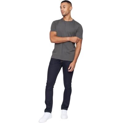 Crosshatch Buraca Slim Fit denim jeans, stretch bomull 5-ficks designerbyxor med knappgylf och märkesvara, storlekar 30-40, vanlig, kort och lång, Buraca/Indigo tvätt, 40W X 30L Crosshatch Buraca Slim Fit denim jeans, stretch bomull 5-ficks designerbyxor med knappgylf och märkesvara, storlekar 30-40, vanlig, kort och lång, Buraca/Indigo tvätt, 40W X 30L