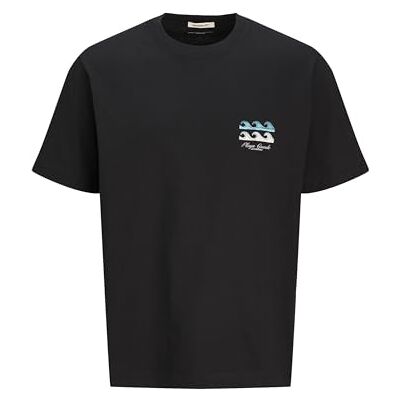 JACK & JONES herr tryckt t-shirt Jorcanggu sommar bild t-shirt Ss Cn, svart, S JACK & JONES herr tryckt t-shirt Jorcanggu sommar bild t-shirt Ss Cn, svart, S